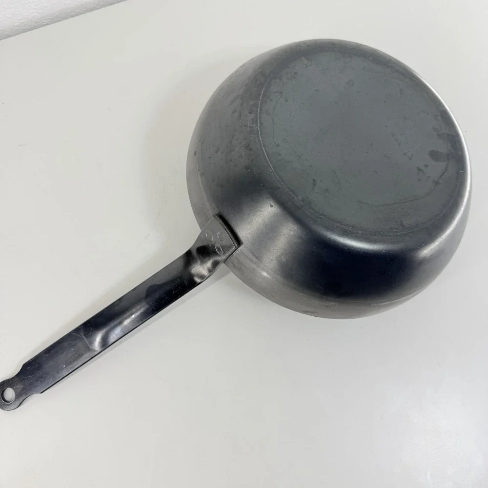 2 Piece Set - de Buyer Blue Carbon Steel Fry Pan 2mm Thick 9.5